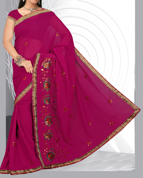 Printed Georgette Saree