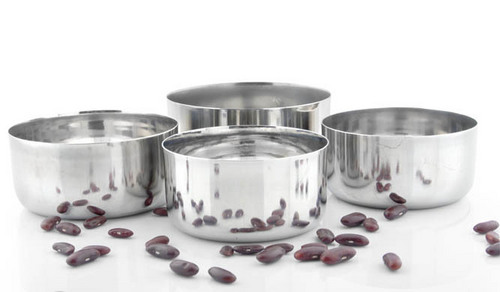 Steel Katori - Stainless Steel, 250ml, 8cm Diameter, Brushed Finish | Durable, Rust Resistant, Stackable Set of 4