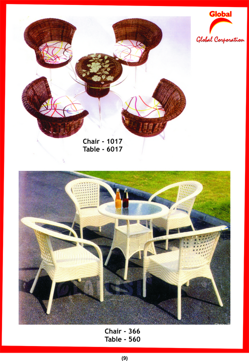 Chairs & Tables - Wicker, Varied Dimensions, Off-White | Hand-Woven, Eco-Friendly, Lightweight, Durable, Weather Resistant