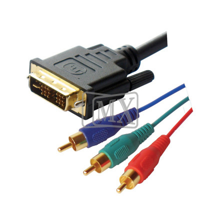 MX DVI (18+5) MALE TO MX 3 RCA PLUG RGB CORD - 1.5 MTR