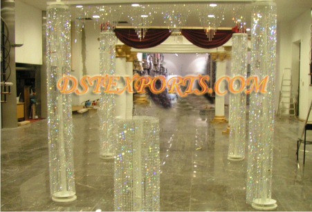 New Wedding Crystal Pillars - Metal Base, Custom Sizes | Elegant Design, Original Crystal, Majestic Ambiance