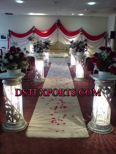 New Aisleway Wedding Crystal Pillars
