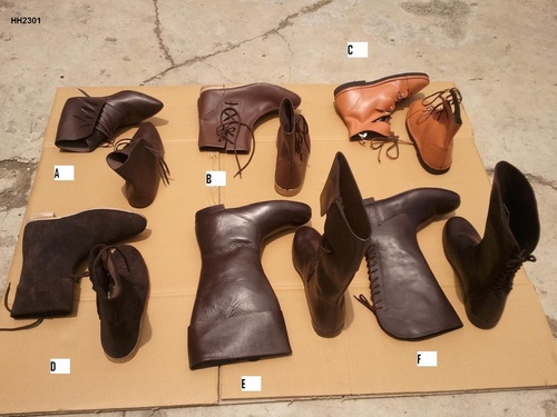 Medieval leather shoes