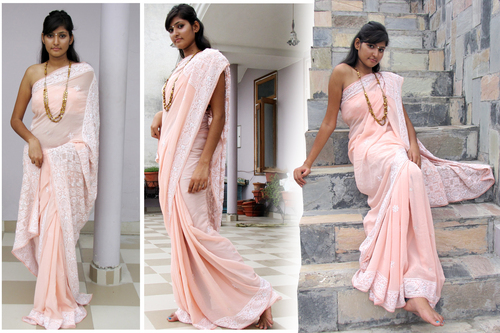 Lucknowi Work Saree