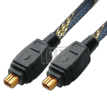MX IEEE 1394 CABLE 4P MALE/ 4P MALE CORD{ FIRE WIRE} 1.5 MTR G.P. WITH NYLON MESH ON CABLE