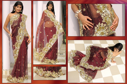 Bridal Net Saree