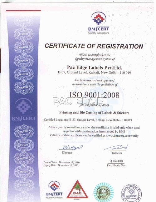 Certification Of ISO