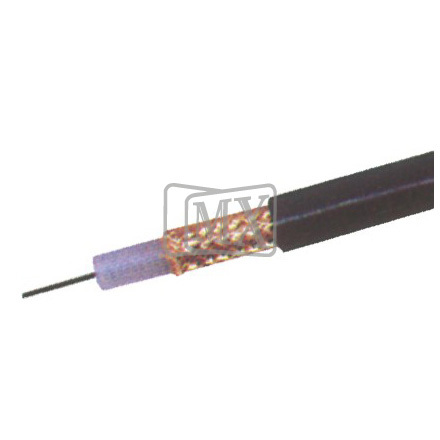MX RG-213/U Cable, 10.3mm Black - 50 Ohms, 100m Roll, Triple Shielded Coaxial for Radio Systems
