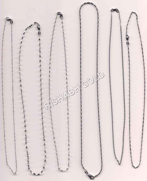 Mens Platinum Chain Set