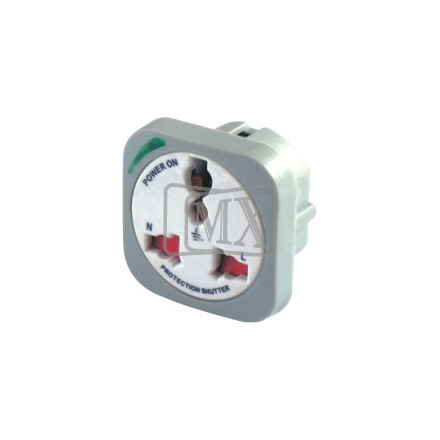 MX UNIVERSAL CONVERSION PLUG WITH LIGHT AND CHILD SAFETY SHUTTER