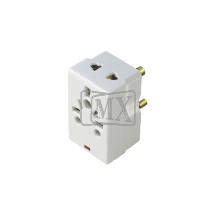 MX 3 PIN MULTI PLUG ADAPTOR 5 Amps WITH LIGHT