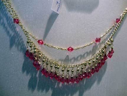 Nacklace - Brass Beads 16-18 Inches White, Elegant Design Lobster Clasp Durable Stylish