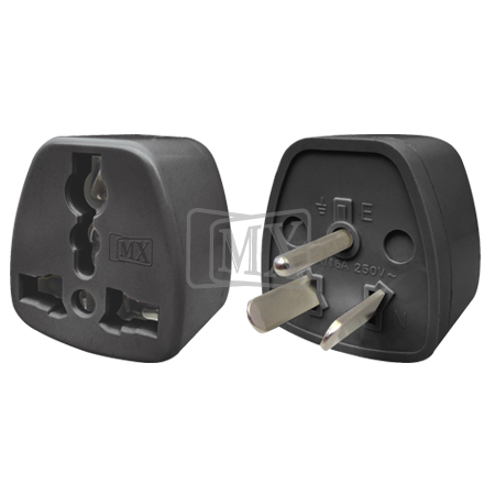 MX UNIVERSAL CONVERSION PLUG 3 PIN (10 AMP) 250 FOR CHINA, AUSTRALIA, NEW ZELAND.