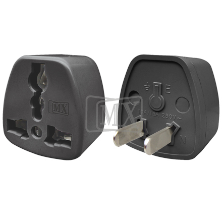 MX UNIVERSAL CONVERSION PLUG 2 PIN (10 AMP) 250 FOR CHINA, AUSTRALIA, NEW ZELAND