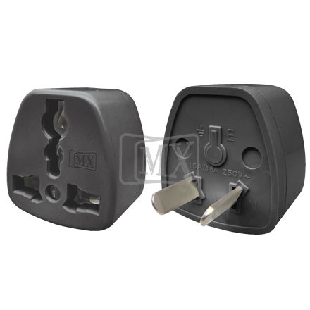 MX UNIVERSAL CONVERSION PLUG 2 PIN (10 AMP) 250~ FOR EUROPE, SOUTH AFRICA, ITALY.