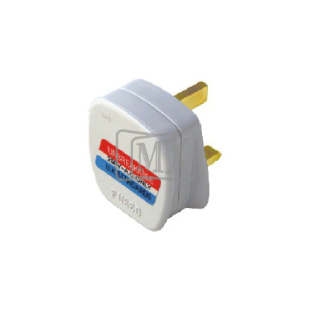MX 3 PIN PLUG / CONNECTOR WITH FUSE (UK TYPE)