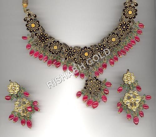 Designer Meena Necklace and Earring Set