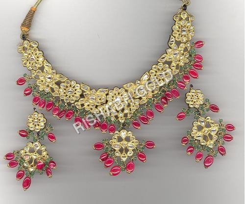 Gold Necklace Earring Set