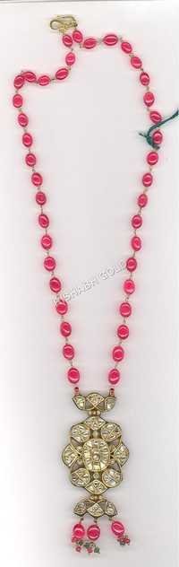 Kundan Meena Pendant Necklace