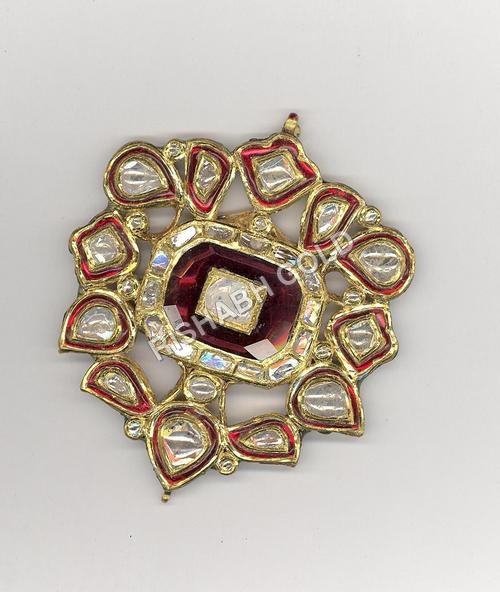 Kundan Meena Pendant