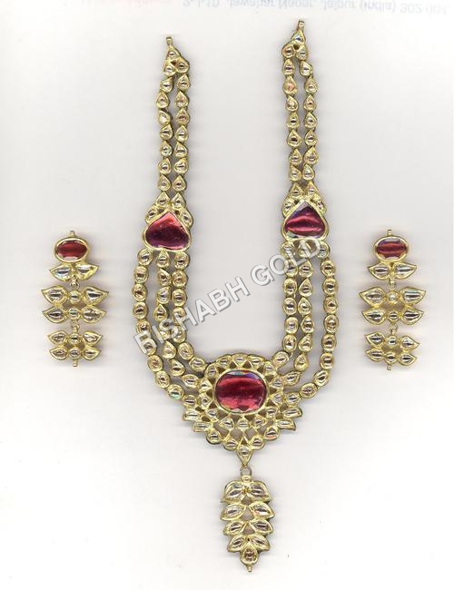 Kundan Meena Necklace Set