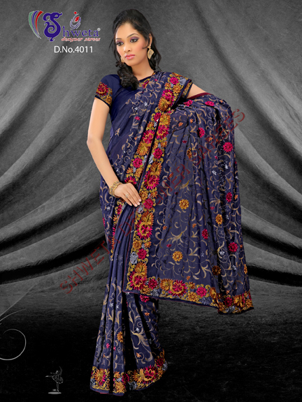 Parsi Work Saree
