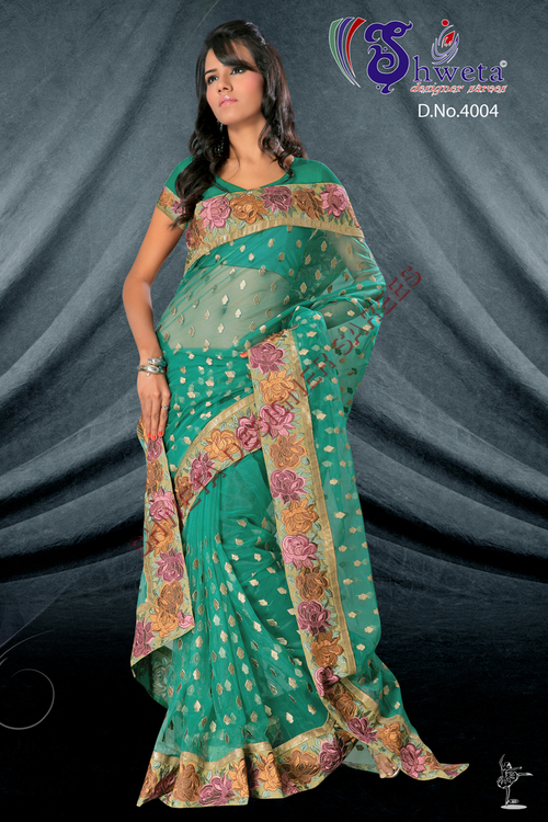 Net Saree Work