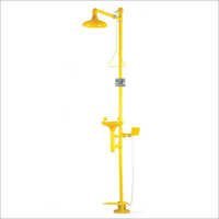 Emergency Laboratory Shower - Gi Heavy Grade & Stainless Steel, 7 Ft Yellow Design For Optimal Safety & Functionality