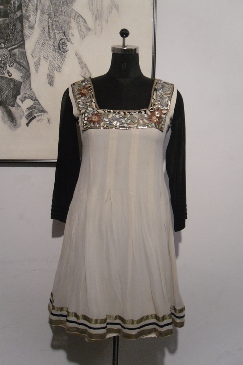 Whit Anarkali Suit