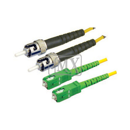 MX ST/PC-SC/APC Patch Cord, Single Mode Duplex PVC Jacket 5 Meters - High Return Loss, Low Insertion Loss, ROHS Compliant