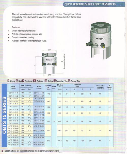 Orion Hydrolics Presses