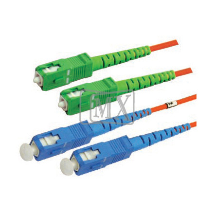 MX SC/APC-SC/PC Patch Cord, 50/125µm Multimode, Duplex, 5 Meters, RoHS Compliant | High Return Loss, Low Insertion Loss, Durable Connectors
