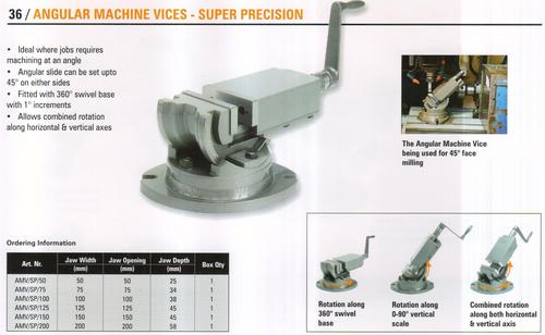 angular machine vices - super precision