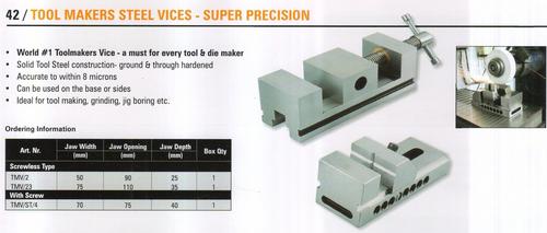 Tool Makers Steel Vices - Steel, Precision Type | Stable Clamping, Durable Design, Versatile Usage