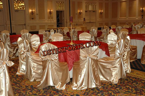 Wedding Golden Chair Cover With Tie Back 4545