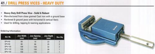 Drill Press Vices - Steel Material, Varying Jaw Width & Opening, Durable Build, Secure Grip, Easy Operation