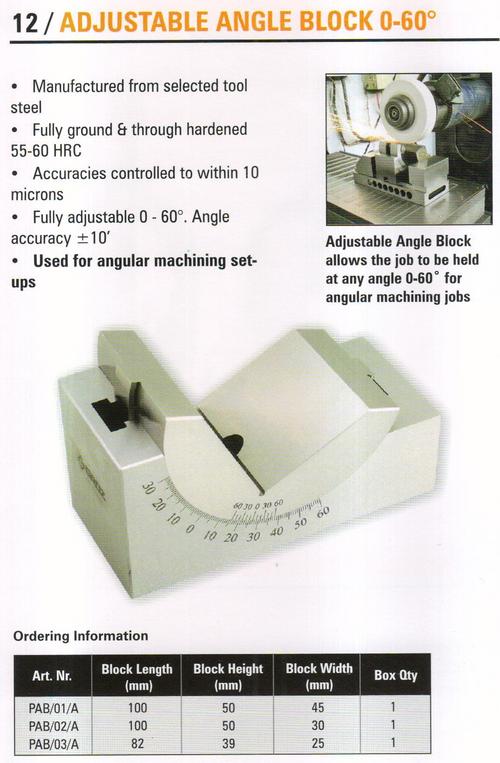 ajustable angle block 0-60