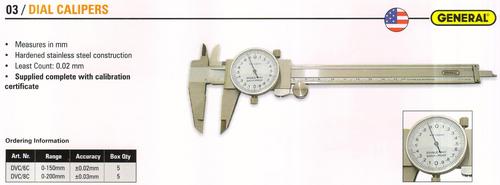 Dial Calipers - Metal Build Fine Resolution | Durable Design Easy Reading Precise Results Quick Measurement Versatile Usage