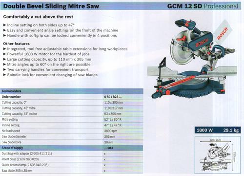 Double Bevel Slide Mitre Saw