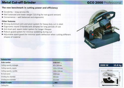 Metal Cut off Grinders (GCO 2000 Professional)