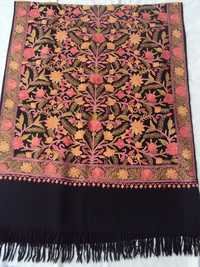 Black And Mix Color Hand Embroidered Shawls