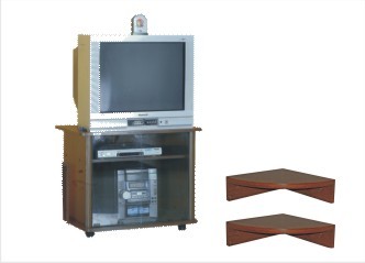 TV UNIT WITH CORNER SHELVES