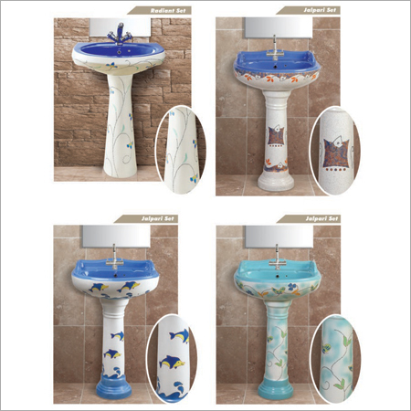 Vitrosa Series - Ceramic 22x16 to 24x18 Inches, Glossy Finish | Elegant Design, Durable, Water Efficient, Pedestal Installation