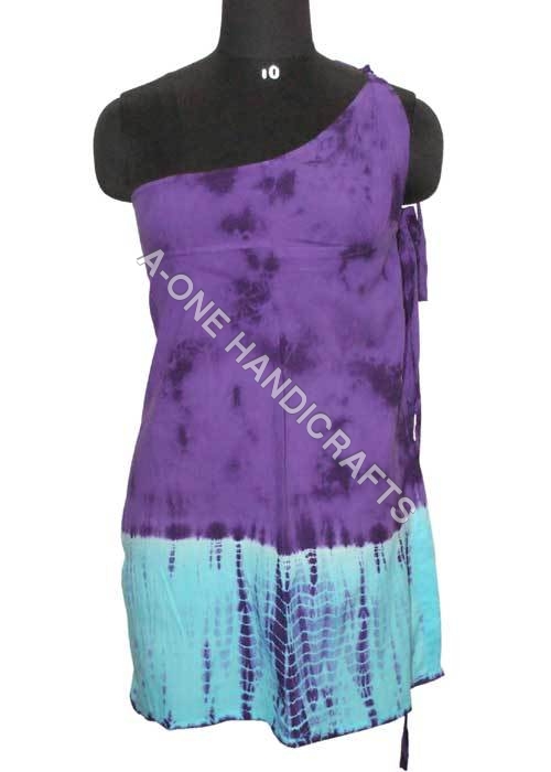 One Shoulder Tie & Dye Dress