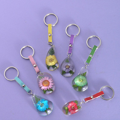 Pressed Flower Keychains