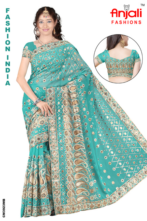 Designer Net Pallu Saree