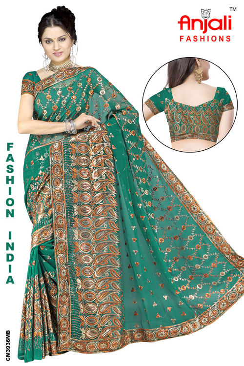 Embroidered Ethnic Sarees