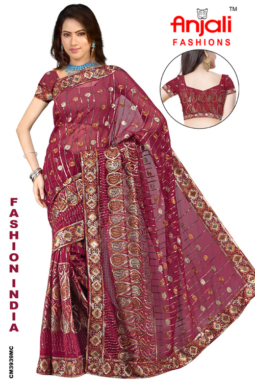 Ethnic Embroided Sarees