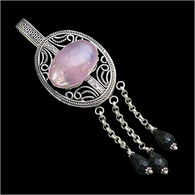 White Metal Saree keychain