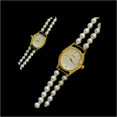Designer Pearl Wrist Watch